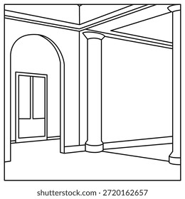 The Line Art of Entryway House
