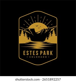 Ilustração do logotipo do emblema do Parque Nacional Este parque