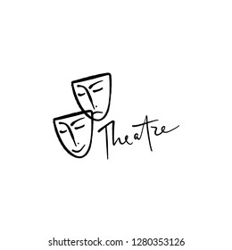 Line art face portrait. Print for clothes, textile and other
