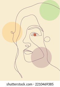 Line Art Female Side Portrait