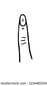 line art finger