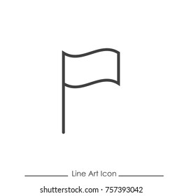 Line Art Flag Icon Using For Your Presentation, Website And Application