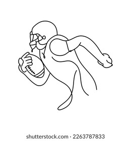 Line art flat illustration Super Bowl is a great choice for any graphic design project related to this event, such as posters, banners, flyers or advertisements.