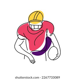 Line art flat illustration Super Bowl is a great choice for any graphic design project related to this event, such as posters, banners, flyers or advertisements.