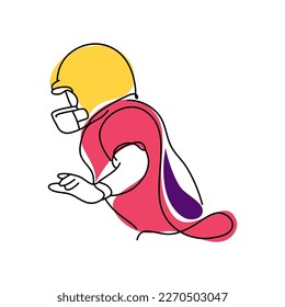 Line Art flache Illustration Super Bowl ist eine großartige Wahl für jedes grafische Design-Projekt, das mit diesem Ereignis in Zusammenhang steht, wie Poster, Banner, Flyer oder Werbung.