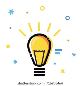 Line art flat Style. Application of idea, development, business and information. Vector icons and elements collection. Finance Concept.