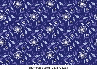 line art floral seamless pattern in one stroke sketch style for kitchen linens women fashion and pillowcases

