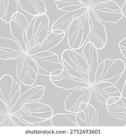 Line Art Floral Seamless
