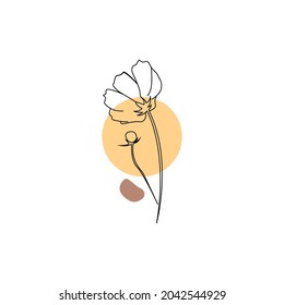 Line art of a flower design