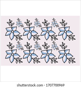 fondo de trama de flores de arte de línea - vectores10