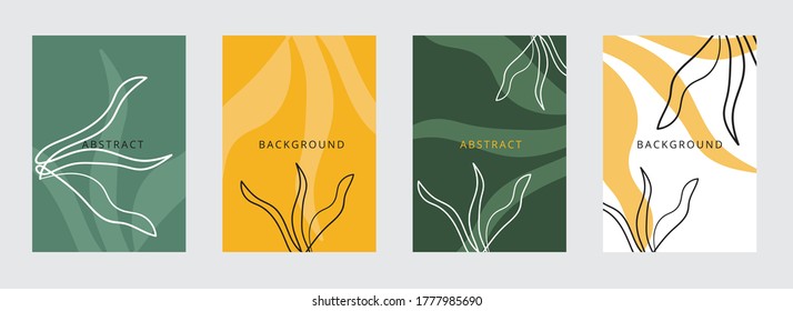 Line art flower set. One line drawing. Fancy line art. Trendy concept for the logo, card, banner, poster flyer,  vector illustration.