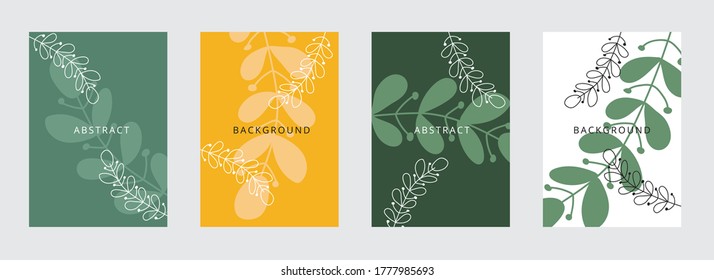 Line art flower set. One line drawing. Fancy line art. Trendy concept for the logo, card, banner, poster flyer,  vector illustration.