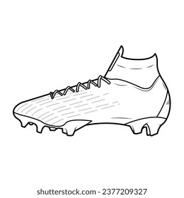 The Line Art of Football Shoes