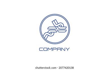arte en línea en forma de jirafa futurista, el logo está diseñado de forma sencilla y moderna