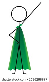 line art in the form of a human wearing a robe