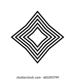 line art form square object