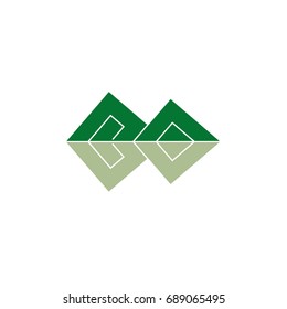 line art form triangle shape logo vector