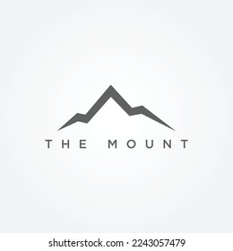 line art forming a mountain peak, vector