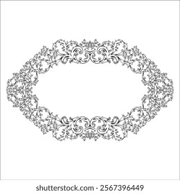 line art frame glass background ornamets art