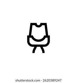 line art furniture interior logo design. Vector illustration Simple minimalist chair. Modern logo design vector icon template