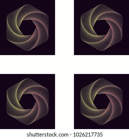 Line art geometric vector paint