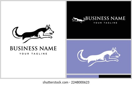 line art german shepherd logo