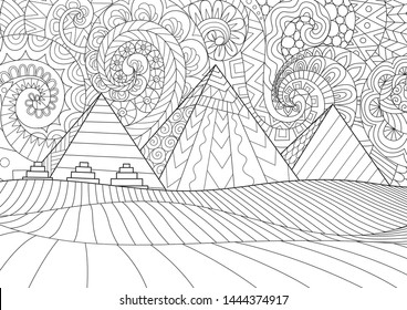 Egyptian Landscape Coloring Sheet 9