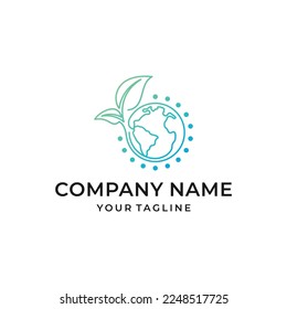 Line Art Global Warming Logo Design