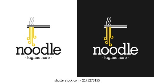 Line Art Golden Noodle Logo