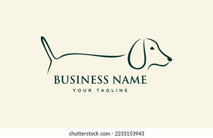 line art golden retriever logo