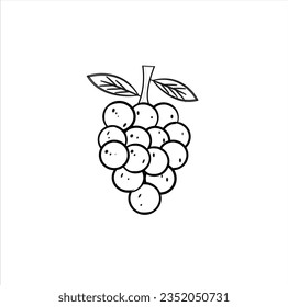 line art of grape icon