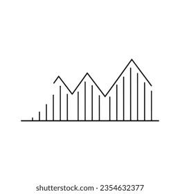 Line Art Graph Chart Logo Illustration