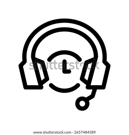 Line Art Graphic for a 24 7 Call Center or Helpdesk Service