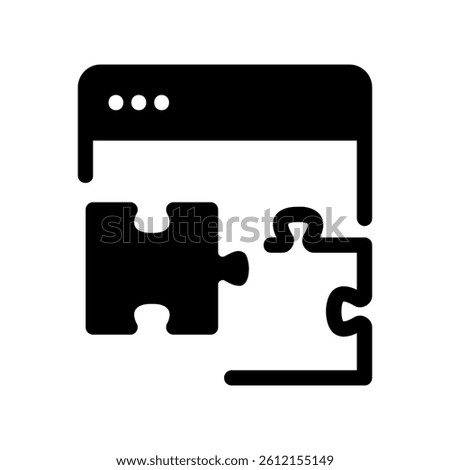 Line Art Graphic Representing Web Integration Plugin or Compatibility