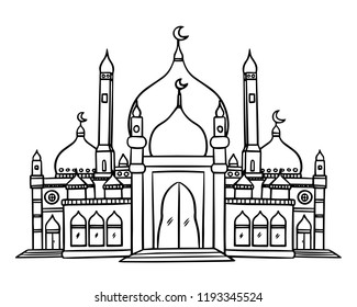 line art of the Great Mosque