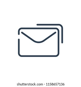 Line art. group message and mail