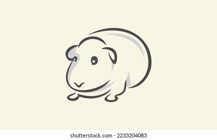 line art guinea pig logo