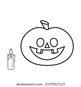 The Line Art of Halloween Pumpkin