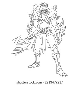 line art hand drawn design characters