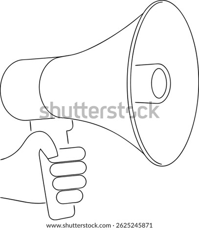  Line Art Hand Holding Megaphone Illustration