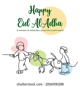 LINE ART HAPPY EID AL ADHA IDUL ADHA QURBAN KURBAN  COLOR PASTEL happy
eid al adha
a moment of celebration across the muslim world , DRAWING HANDS
LEADING THE GOATS