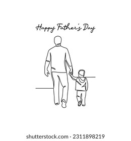 arte en línea del feliz día del padre para celebrar el feliz día del padre. ilustración de línea.