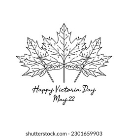 line art of happy victoria day good for victoria day celebrate. line art. illustration.