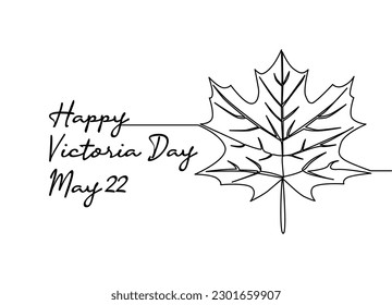 line art of happy victoria day good for victoria day celebrate. line art. illustration.