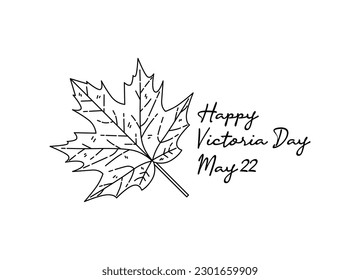 line art of happy victoria day good for victoria day celebrate. line art. illustration.