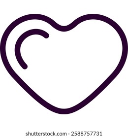 Line Art Heart Abstract Shape Icon