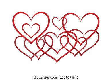 Line Art Heart with Arrow Icon  Doodle Style Vector Illustration