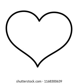 line art heart graphic shape design