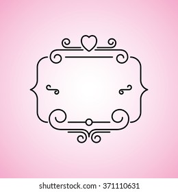 line art heart vector