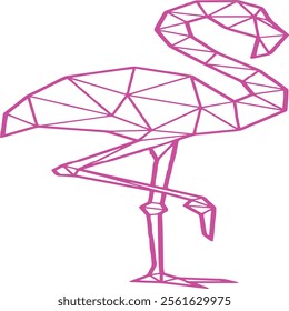 line art heron bird with color